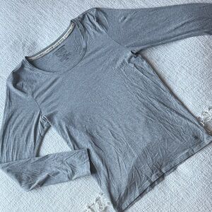 Lucky Brand Heather Gray Long Sleeve Tee